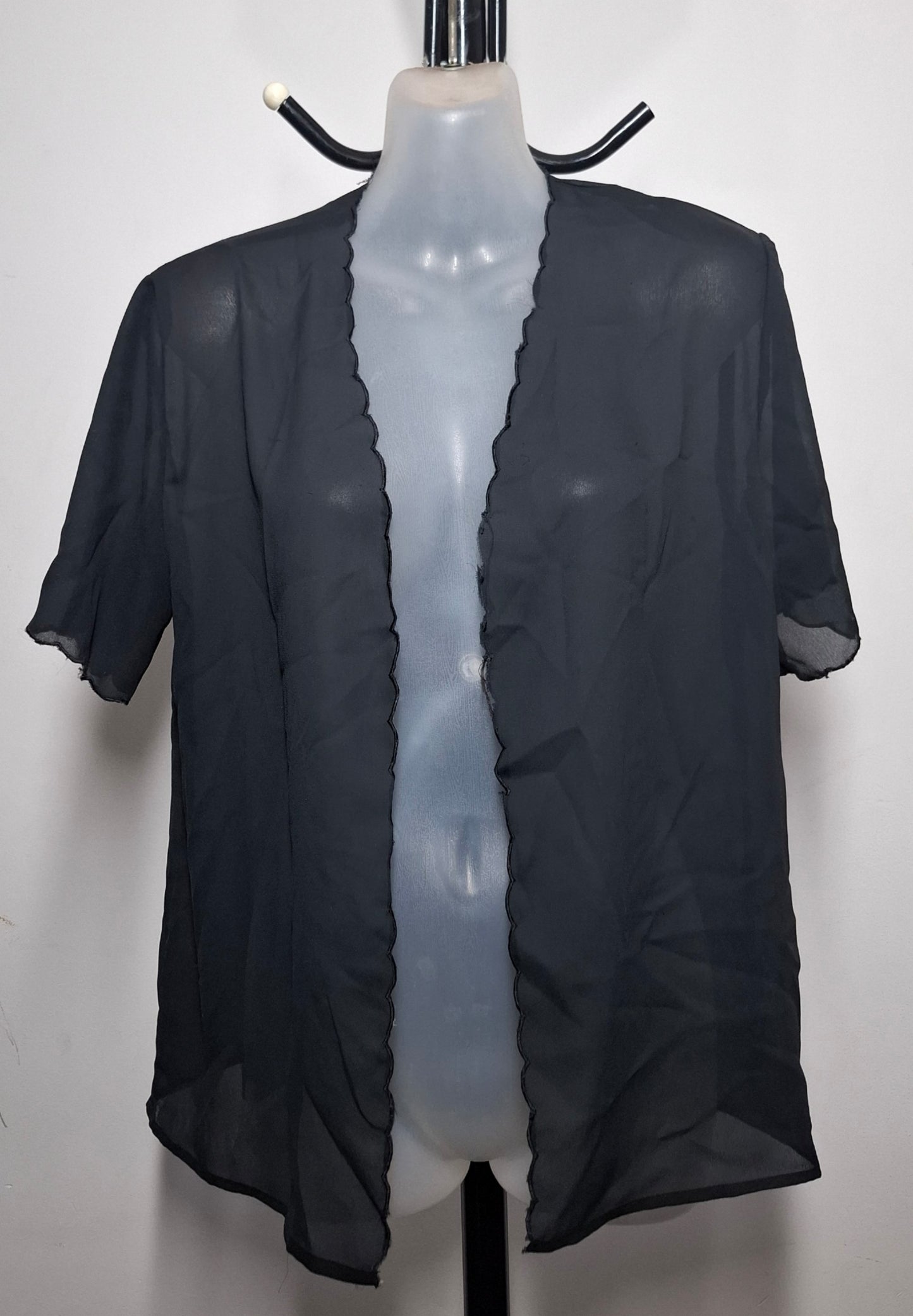 Size 10 - Sheer Black Lightweight Jacket - FREE - FAULTY