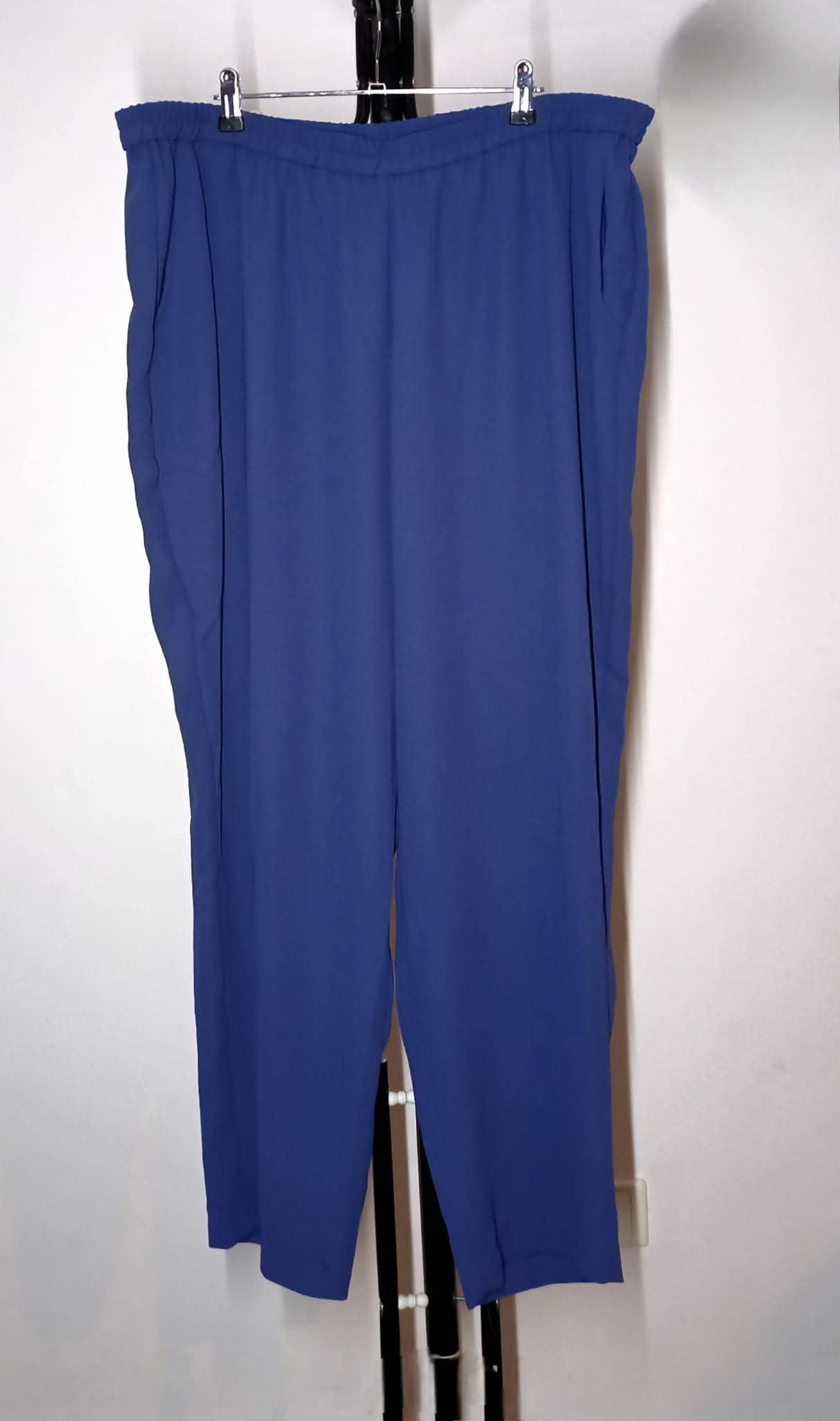 Size 22 - Elastic Waist Pants With Pockets