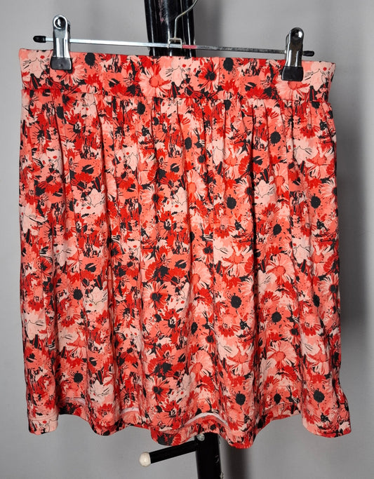 Size 10 - Floral Elastic Waist Skirt