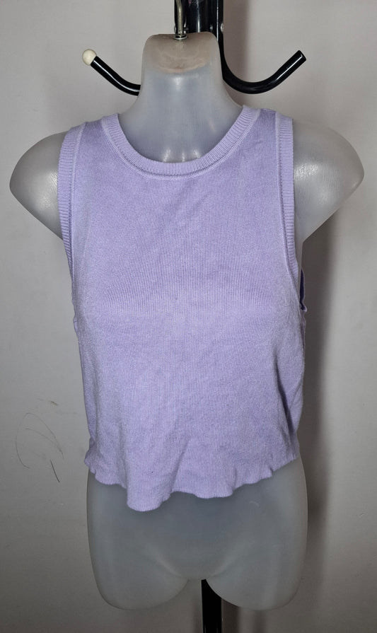 Size 16 - Purple Stretchy Crop Top