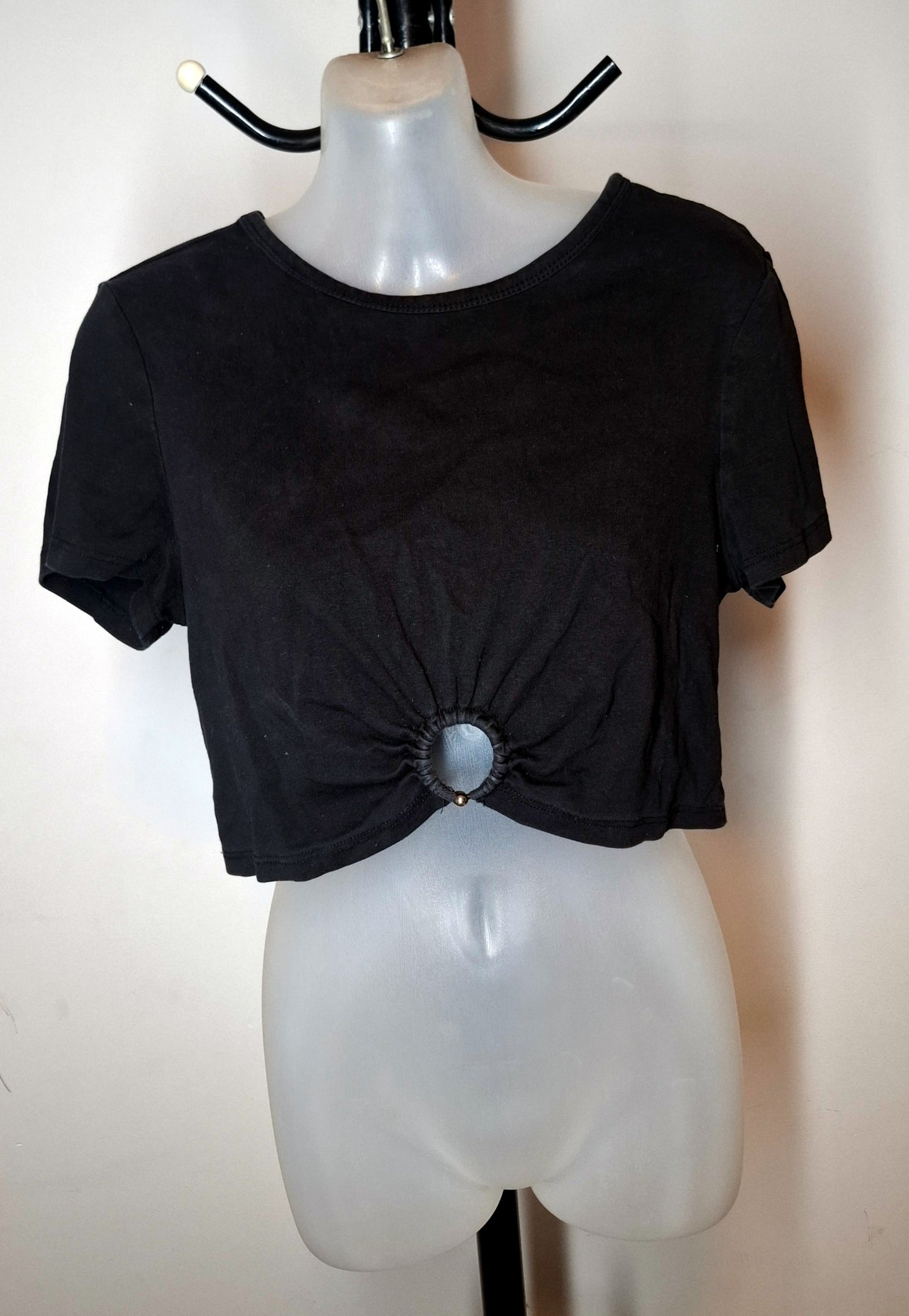 Size 12 - Black Cropped Top