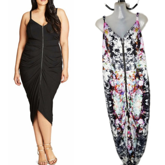 City Chic Medium - Stretchy Ruched Dress