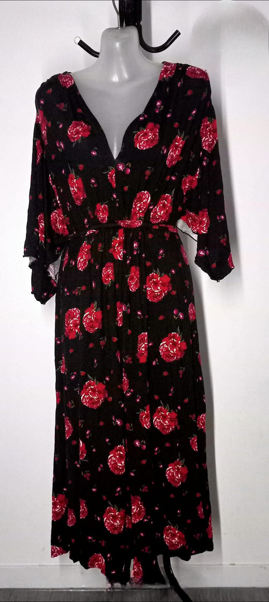 Size 16 - Black Floral Dress