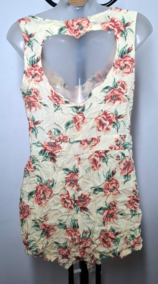Size 10 - Love Heart Back Floral Playsuit
