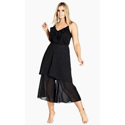 City Chic Medium - Black Skirt Pants