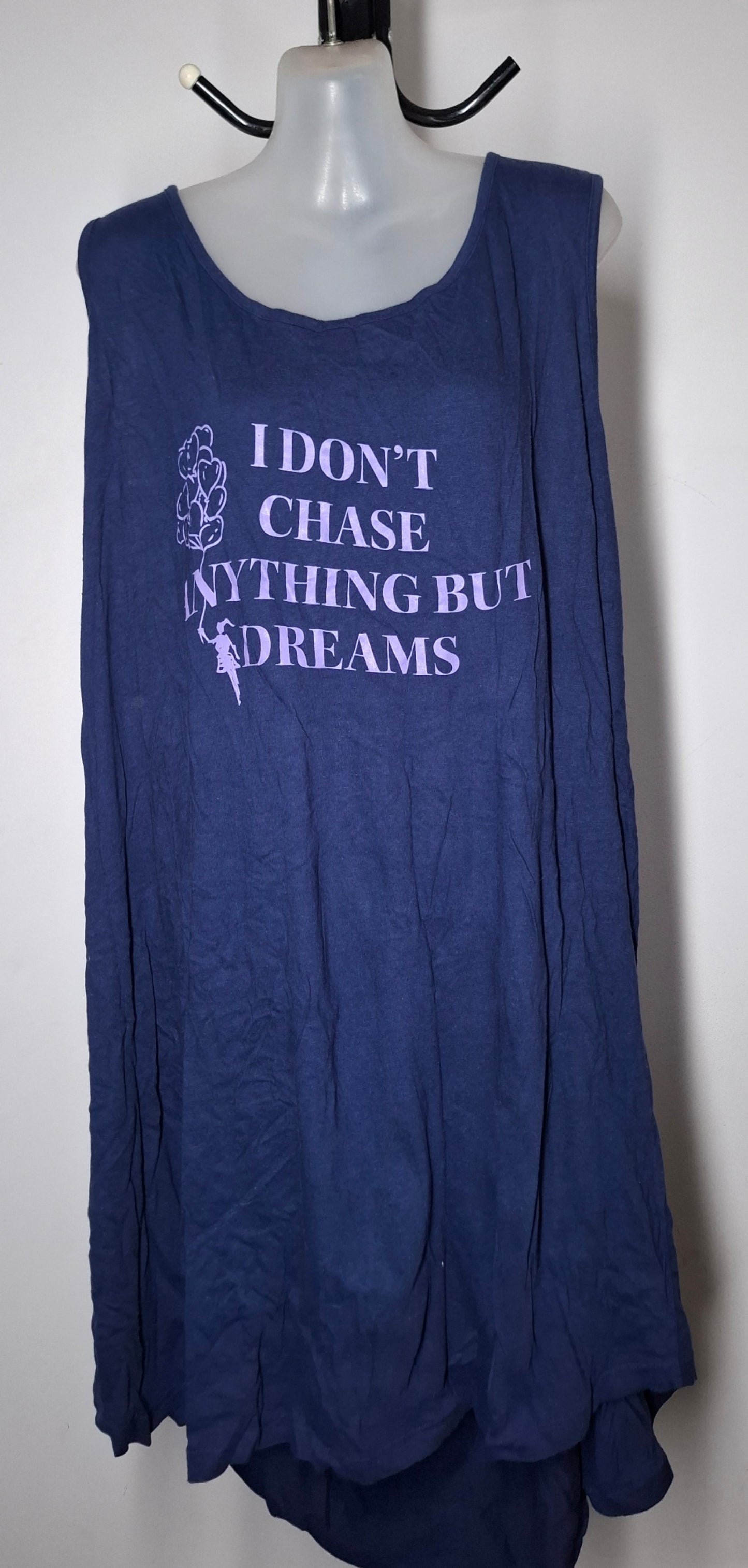 Size 26 - Pure Cotton 'Don't Chase Anything But Dreams' Nightie PJ Dress