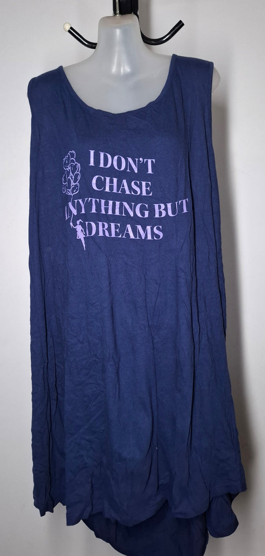 Size 26 - Pure Cotton 'Don't Chase Anything But Dreams' Nightie PJ Dress