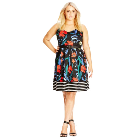 City Chic Medium - Strappy Floral Dress - Brand New With Tags