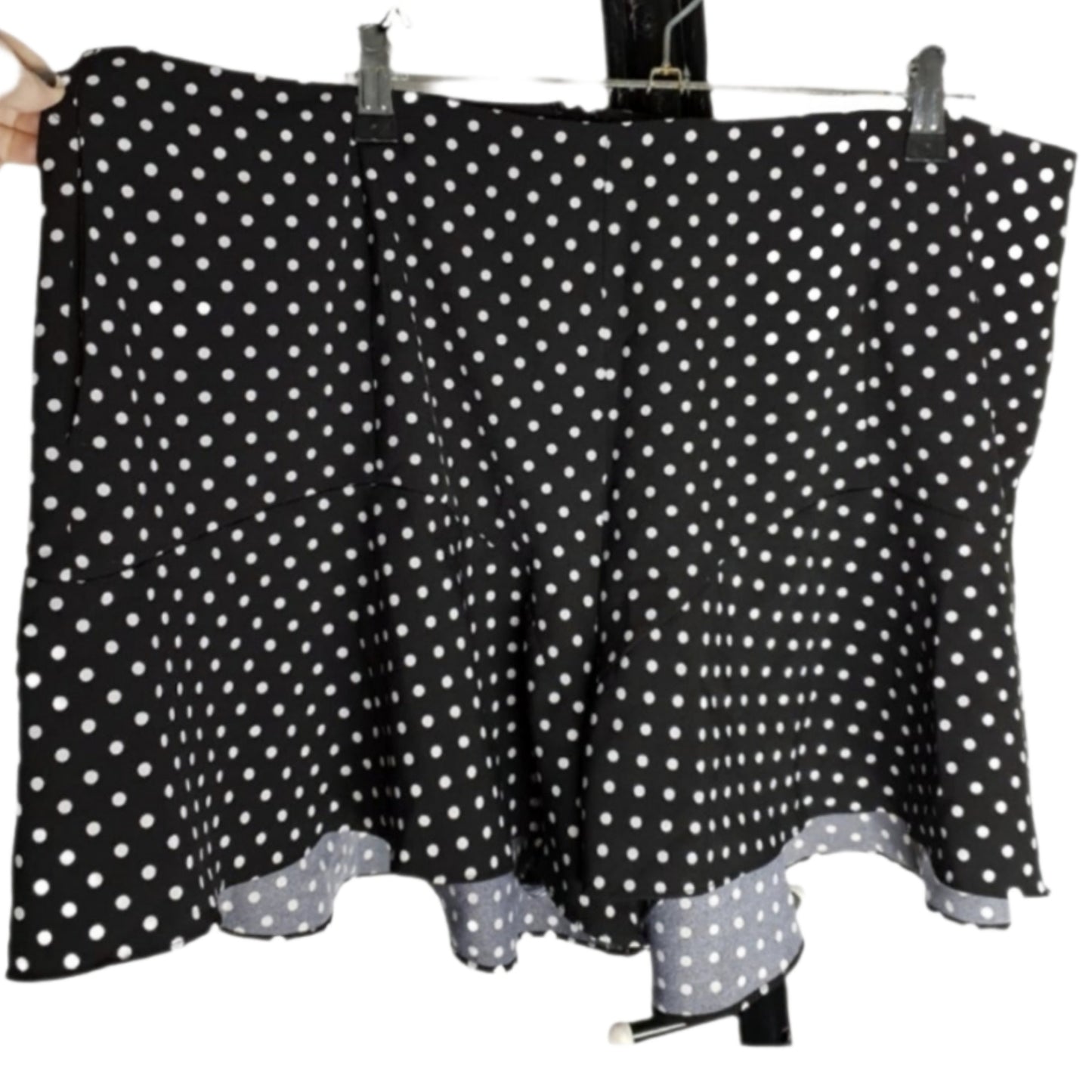 City Chic XS -  Frill Detail Polka Dot Shorts