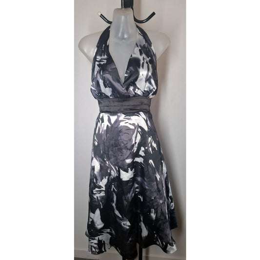 City Chic Large - Satin Halter Dress With Tulle