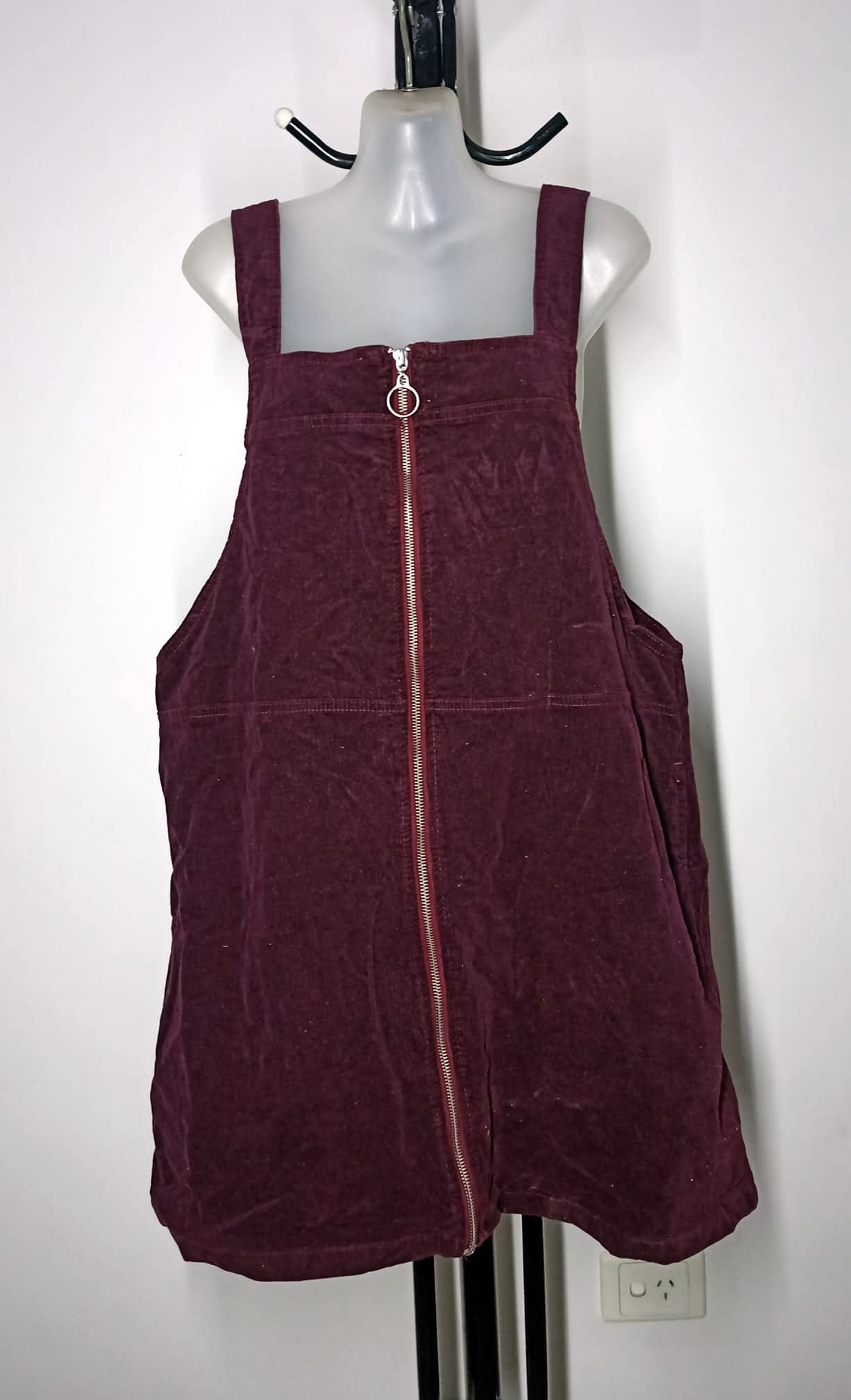 Size 18 - Zip Up Pinafore Dress With Pockets