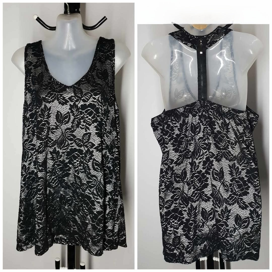 City Chic Medium - Lace Racerback Top