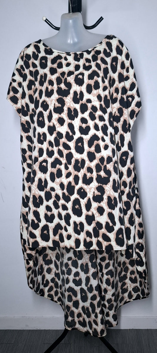 Size 20 - Leopard Print Hi-Lo Tunic Dress