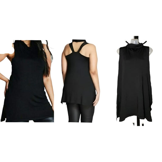 City Chic XS -  Black Soft Stretchy Top