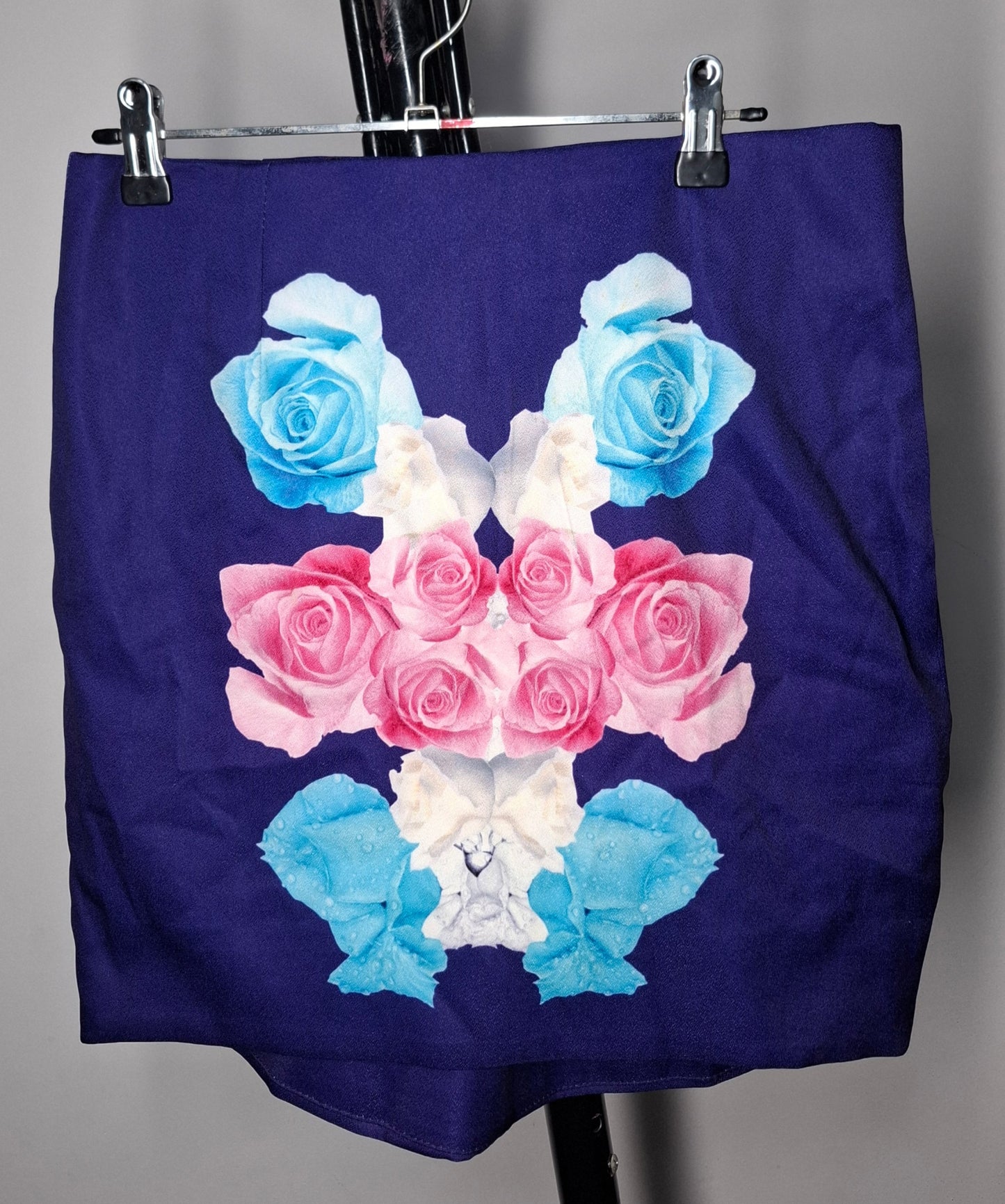 Size 10 - Purple Floral Rose Skirt