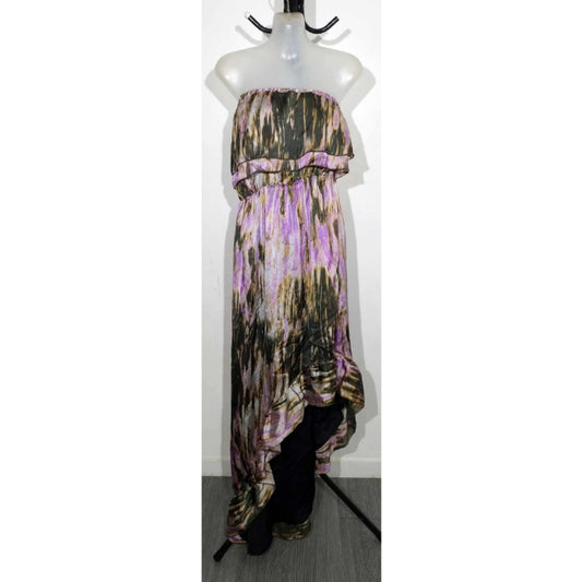City Chic XS - Strapless Satin Asymetrical Dress