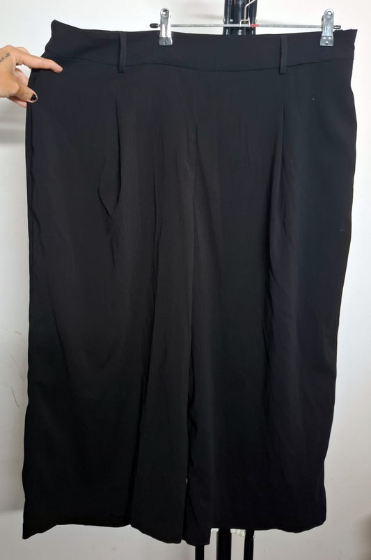 City Chic Small - Black Wide Leg Pants With Pockets