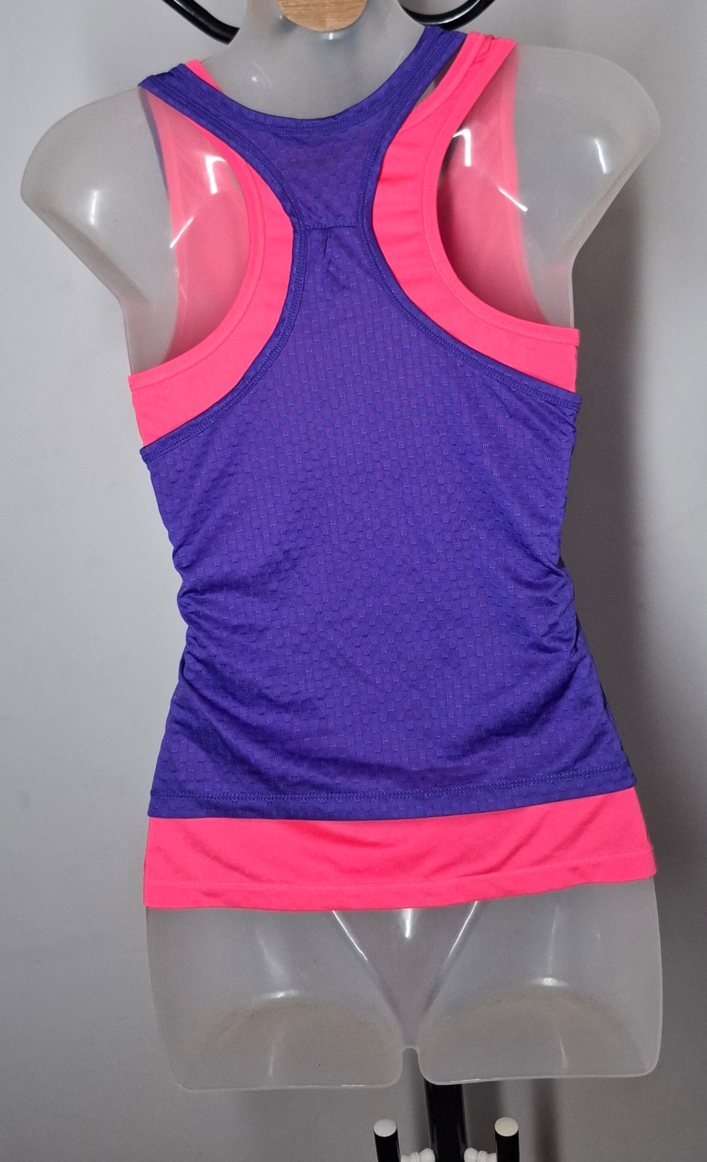 Size 8 - Hot Pink & Purple Racer Back Gym Top