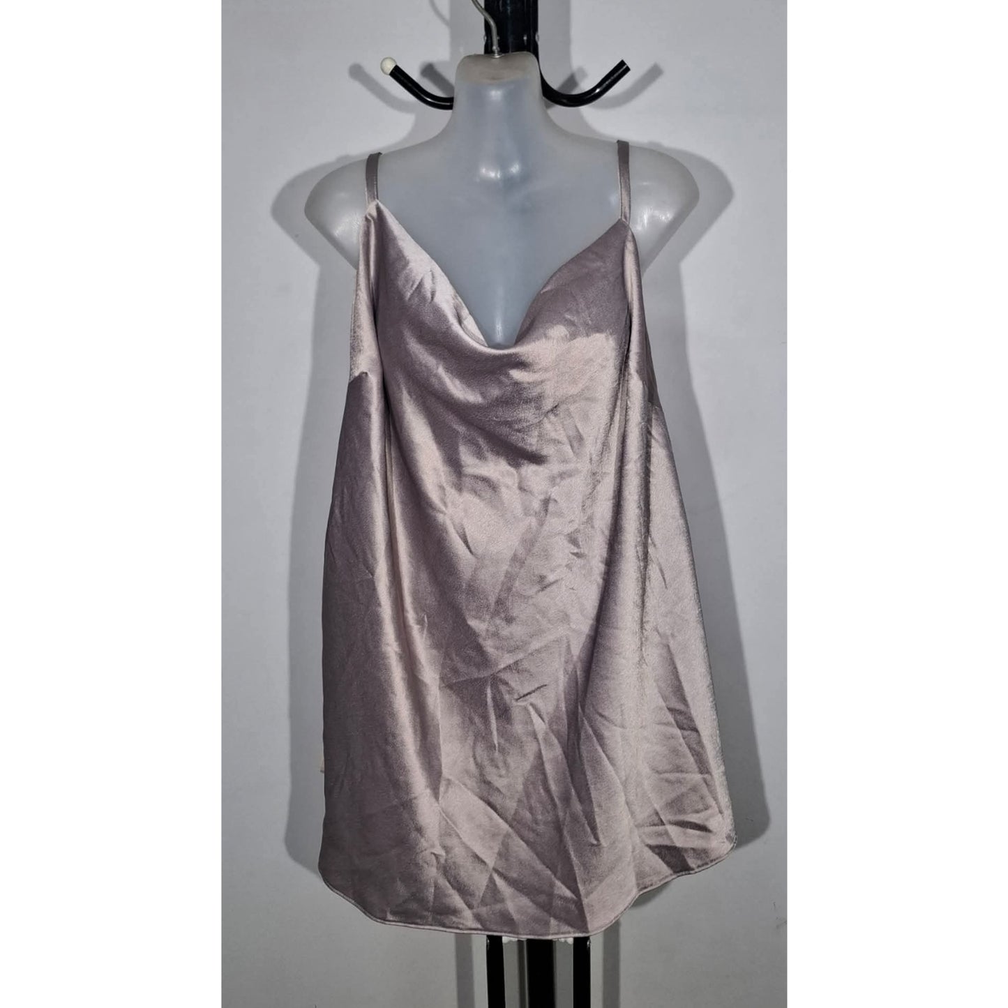 City Chic Medium - Satin Cowl Neck Cami Top With Adjustable Straps