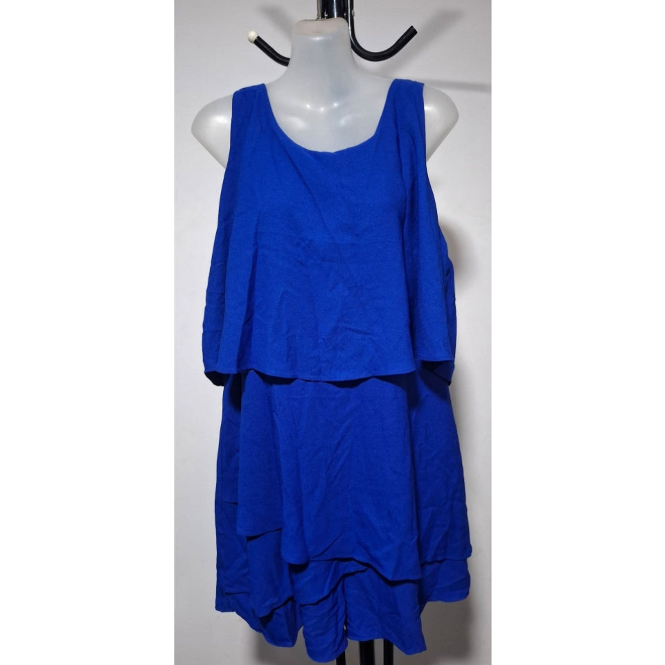 City Chic Medium - BLUE Playsuit Romper