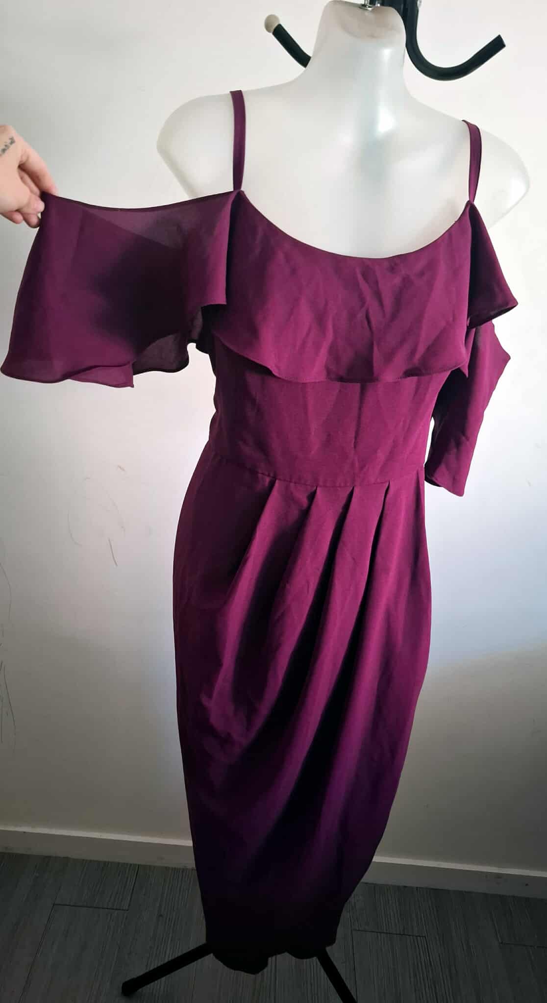 City Chic XS - Frill Off Shoulder Dress