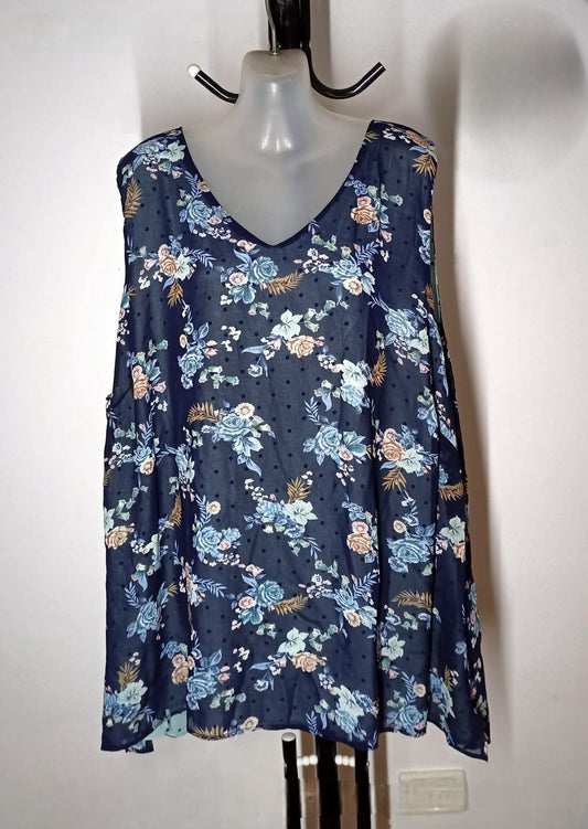 Size 20 - Floral Chiffon Top