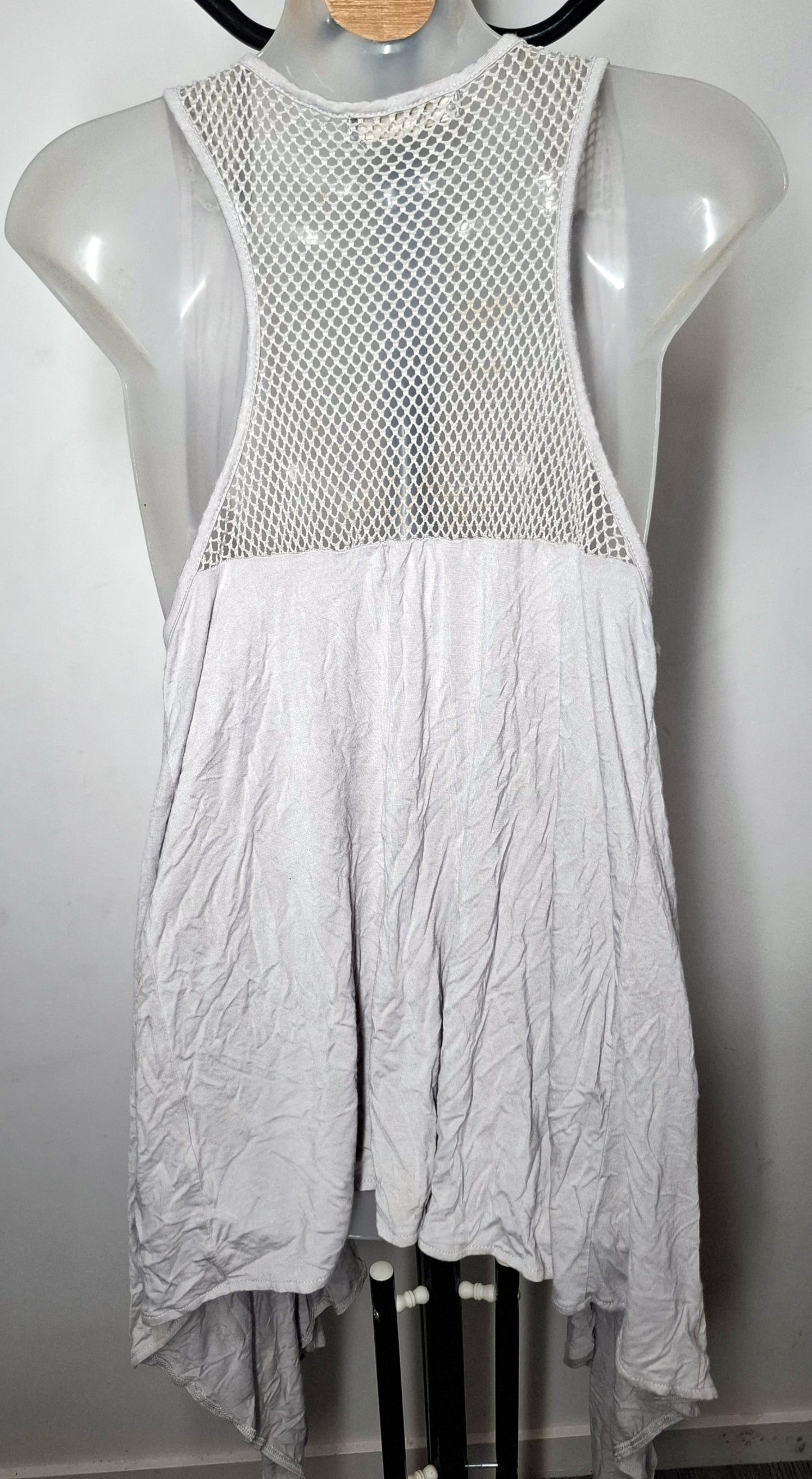 Size 12 - Gray Net Back Cardigan