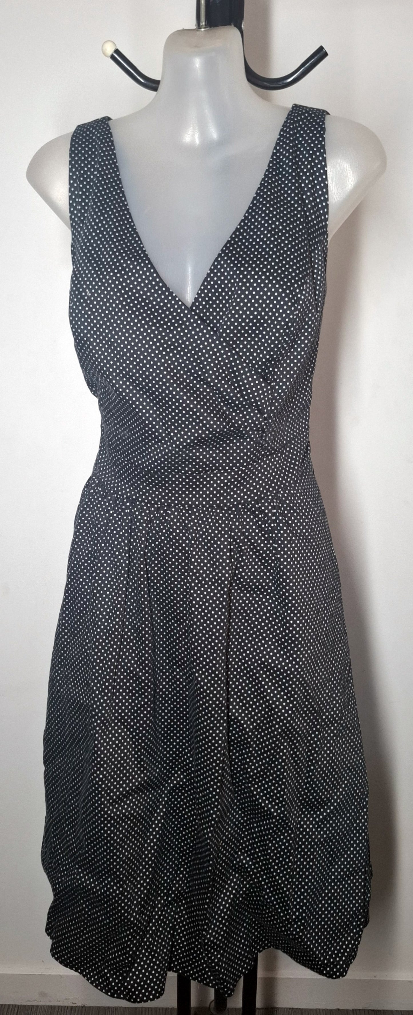 City Chic Small - Black Spotted Dress