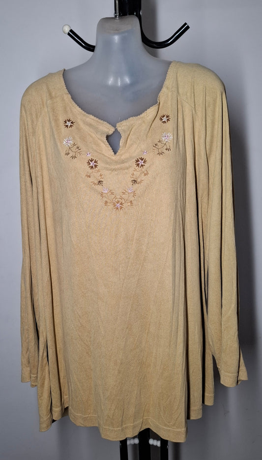 Size 24 - Softer Suede Feel Long Sleeve Top