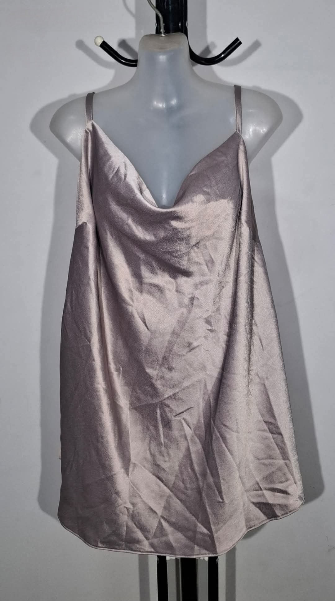 City Chic Medium - Satin Cowl Neck Cami Top With Adjustable Straps