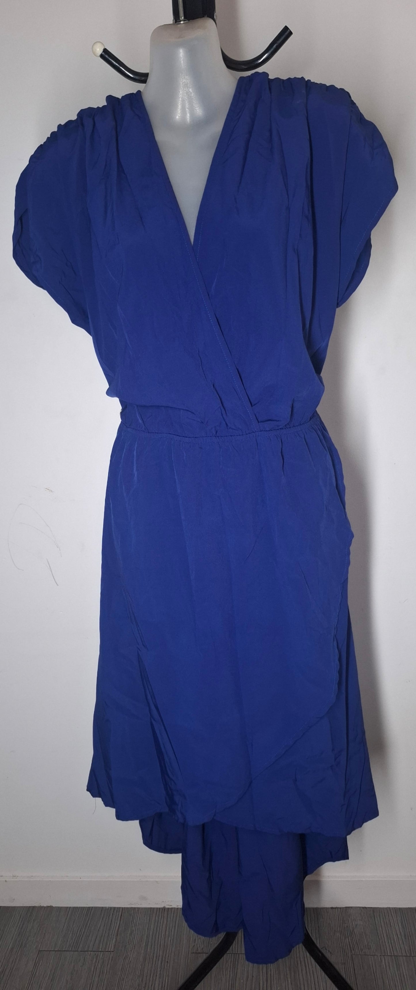 City Chic Large - Stretchy Hi-Lo Faux Wrap Dress