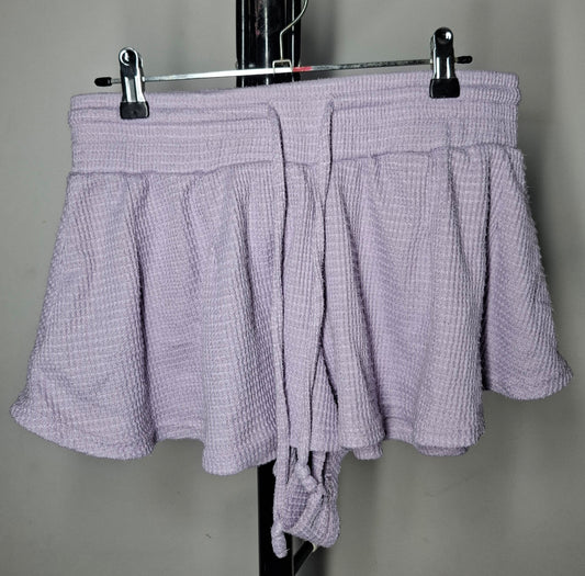 Size 10 - Soft Purple Elastic Waist Shorts With Drawstring