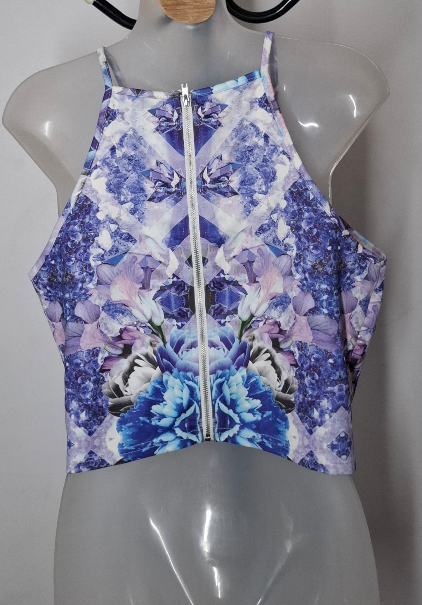 Size 14 - Purple Halter Crop Top