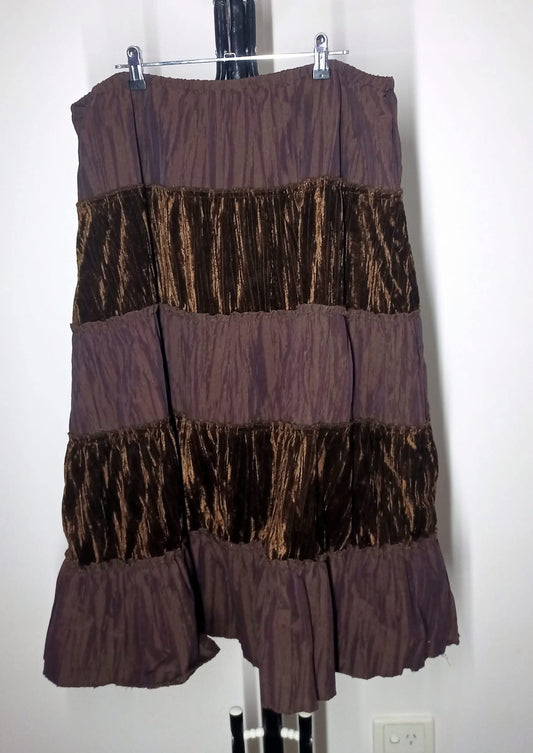 Size 16 - Brown Velvet Skirt