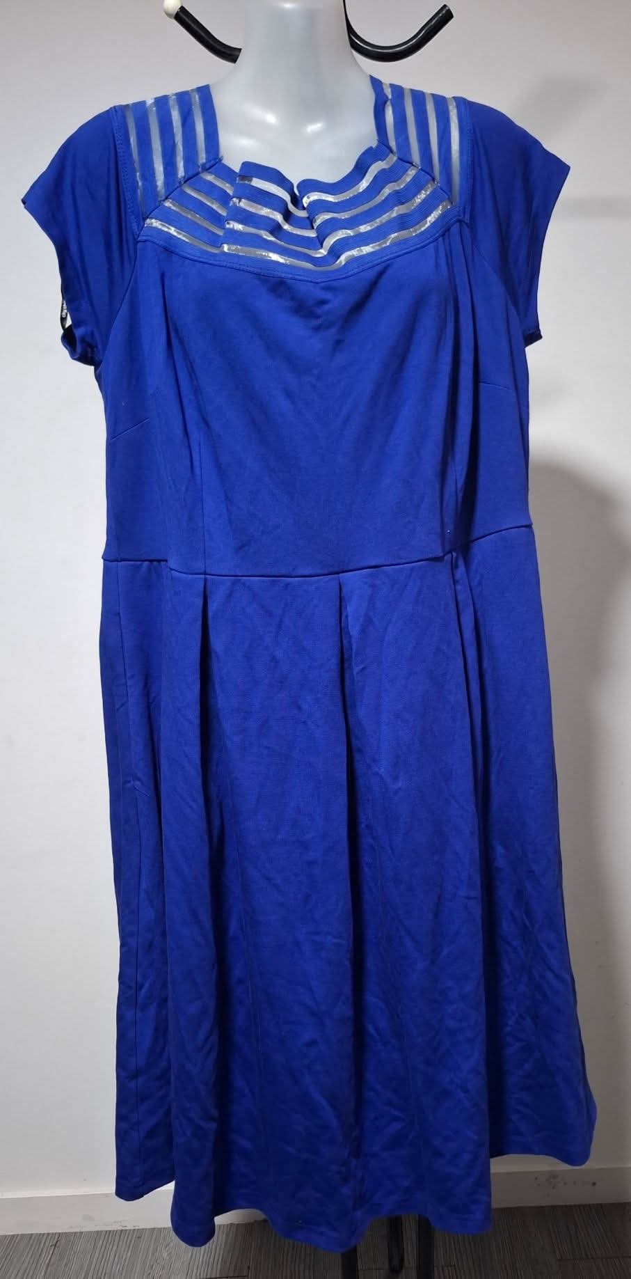 City Chic Medium - Blue Off Shoulder Dress
