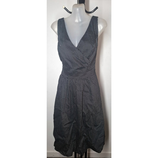 City Chic Small - Black Spotted Dress