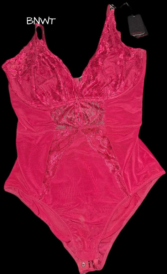 City Chic XS - Red Lace Boudoir One Piece - Brand New With Tags