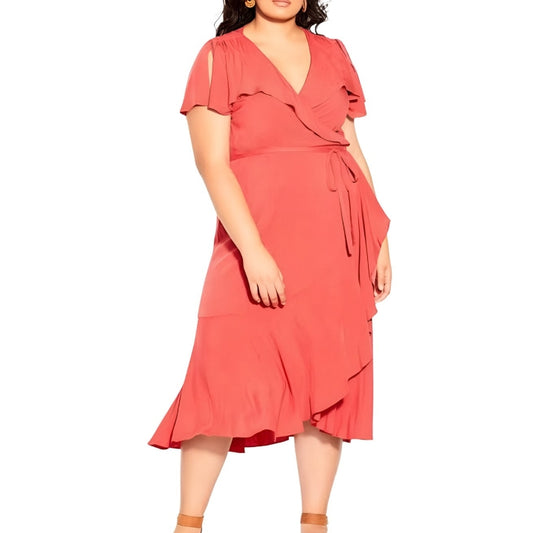 City Chic Medium - Wrap Dress