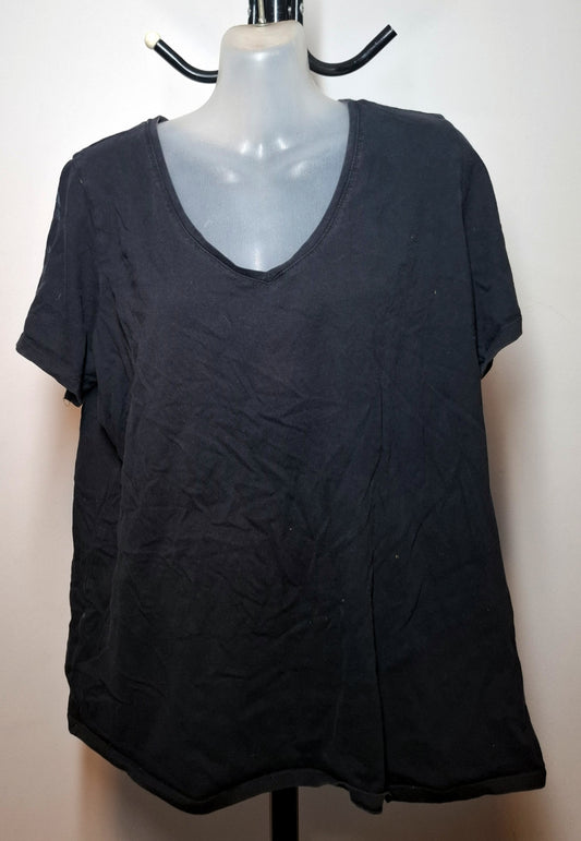 Size 20 - Organic Cotton Black T Shirt
