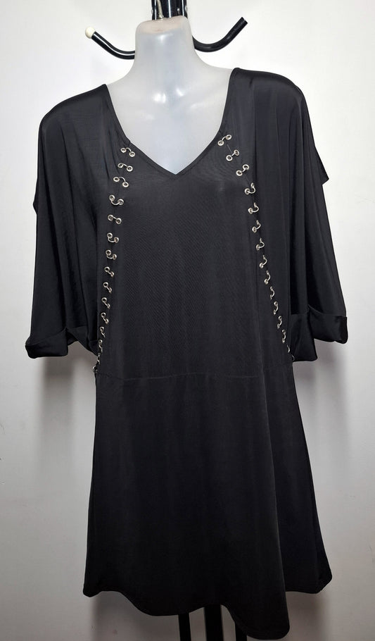 Size 14 - Black Batwing Sleeve Dress